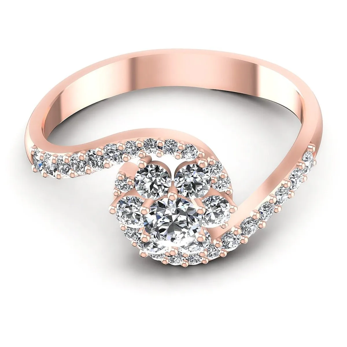 0.75 CT Round Cut Diamonds - Fashion Ring
