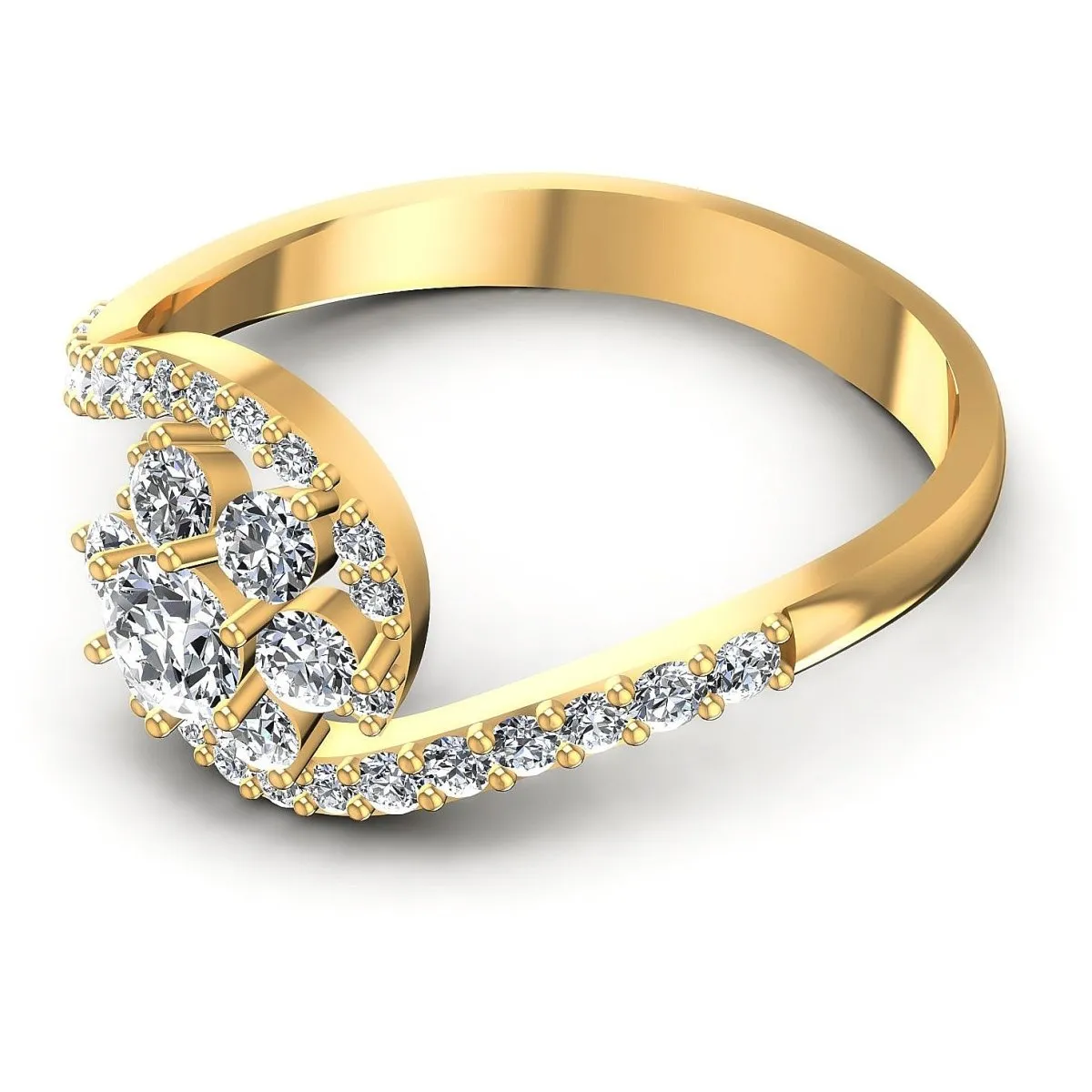 0.75 CT Round Cut Diamonds - Fashion Ring