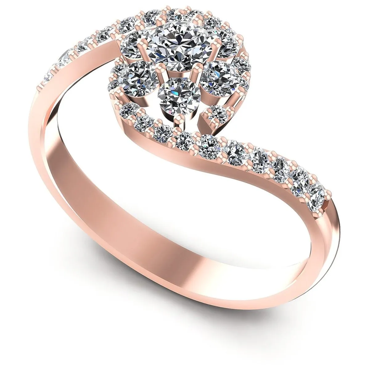 0.75 CT Round Cut Diamonds - Fashion Ring