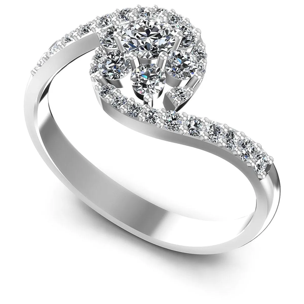 0.75 CT Round Cut Diamonds - Fashion Ring