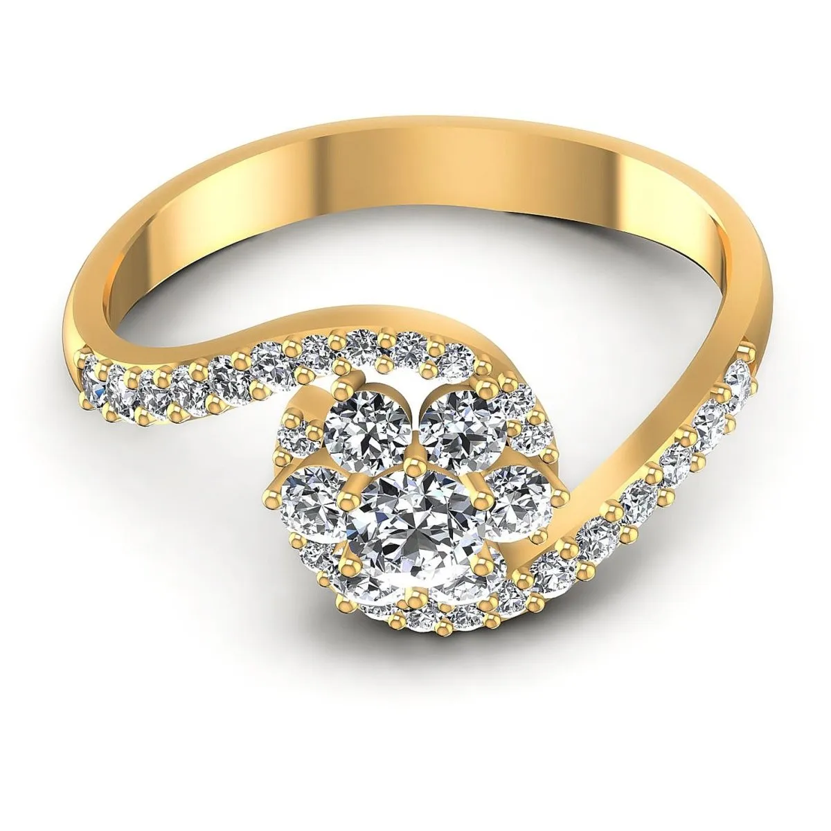 0.75 CT Round Cut Diamonds - Fashion Ring