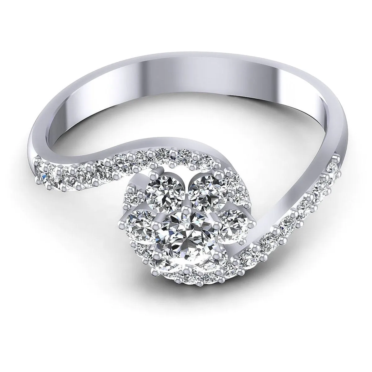 0.75 CT Round Cut Diamonds - Fashion Ring