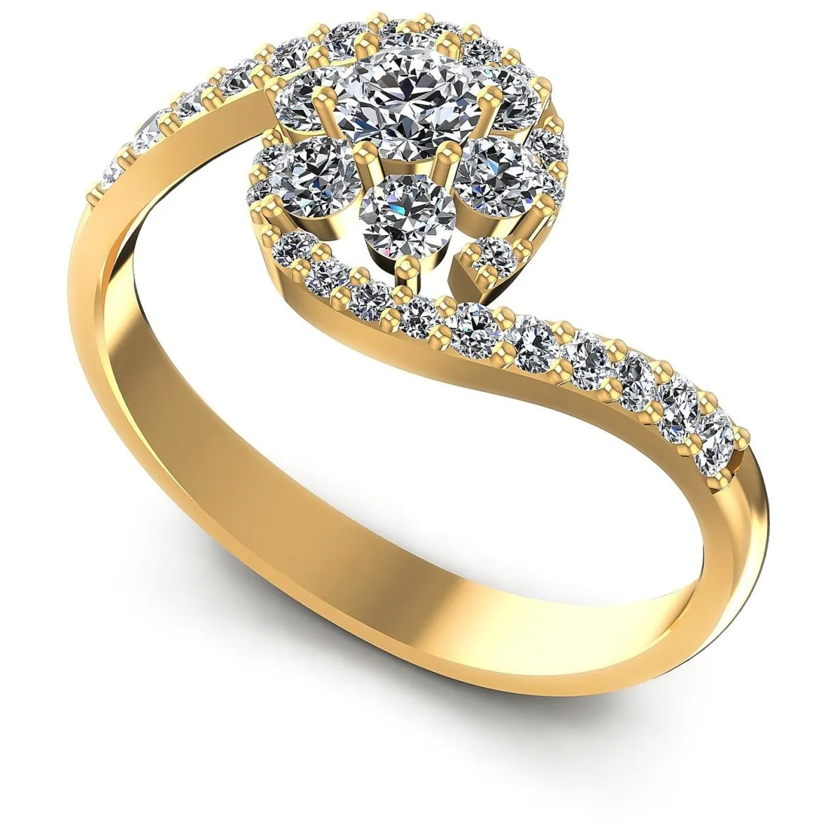 0.75 CT Round Cut Diamonds - Fashion Ring