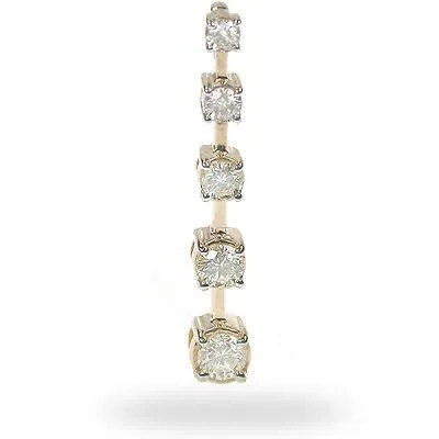 1.10 CT Round Cut Diamonds - Journey Pendant