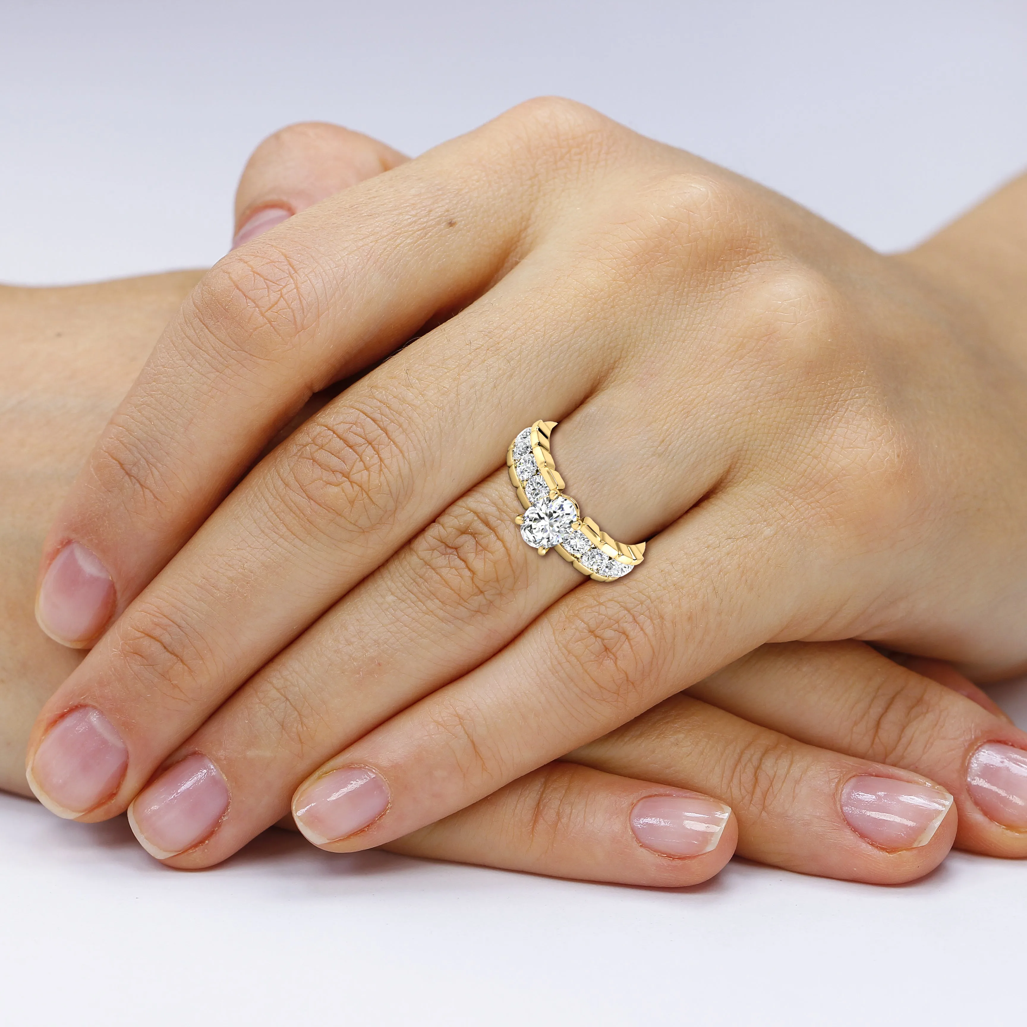 1.40-2.55 CT Round & Oval Cut Diamonds - Engagement Ring
