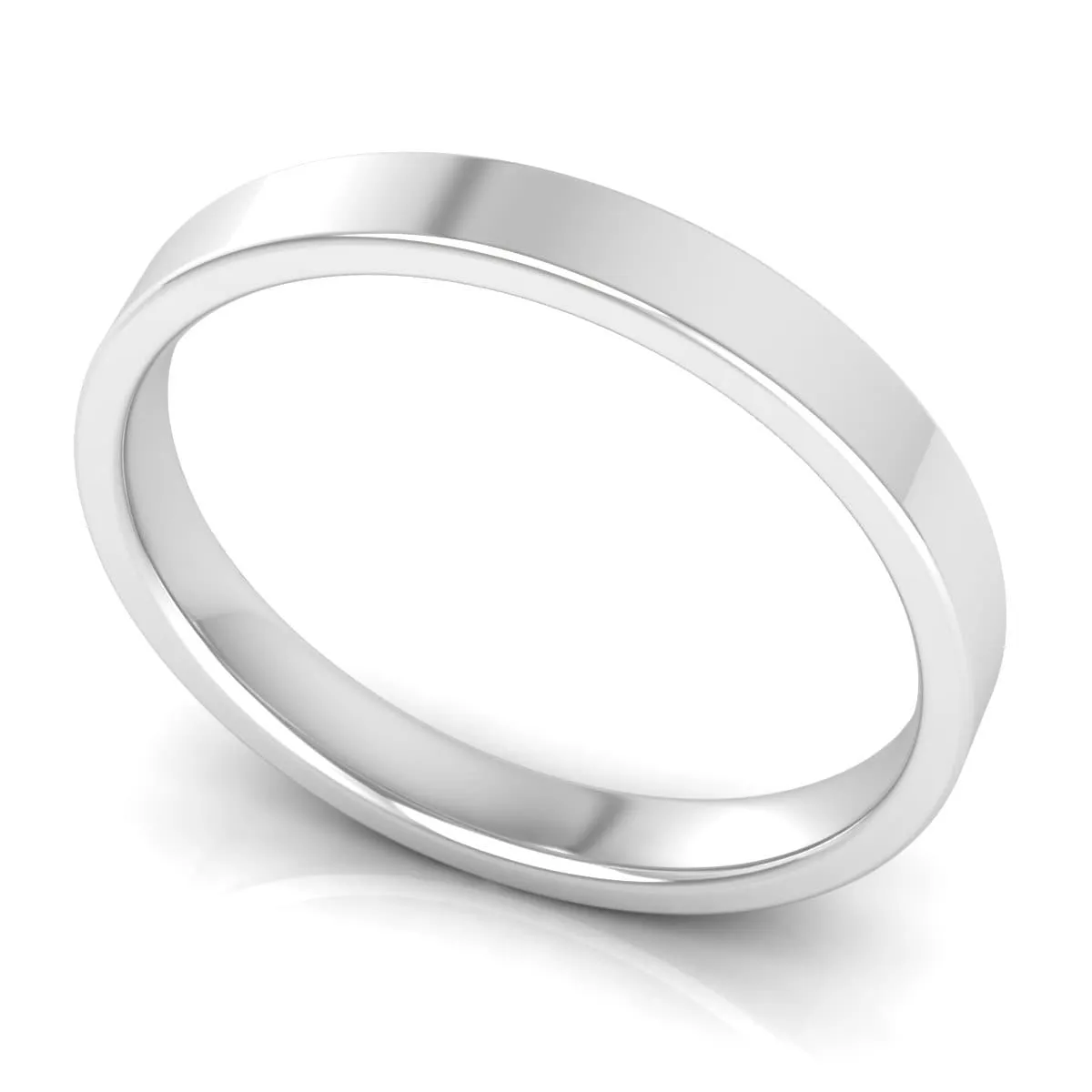 3.0 mm Comfort Fit Plain Wedding Band in 14KT, 18KT & Platinum