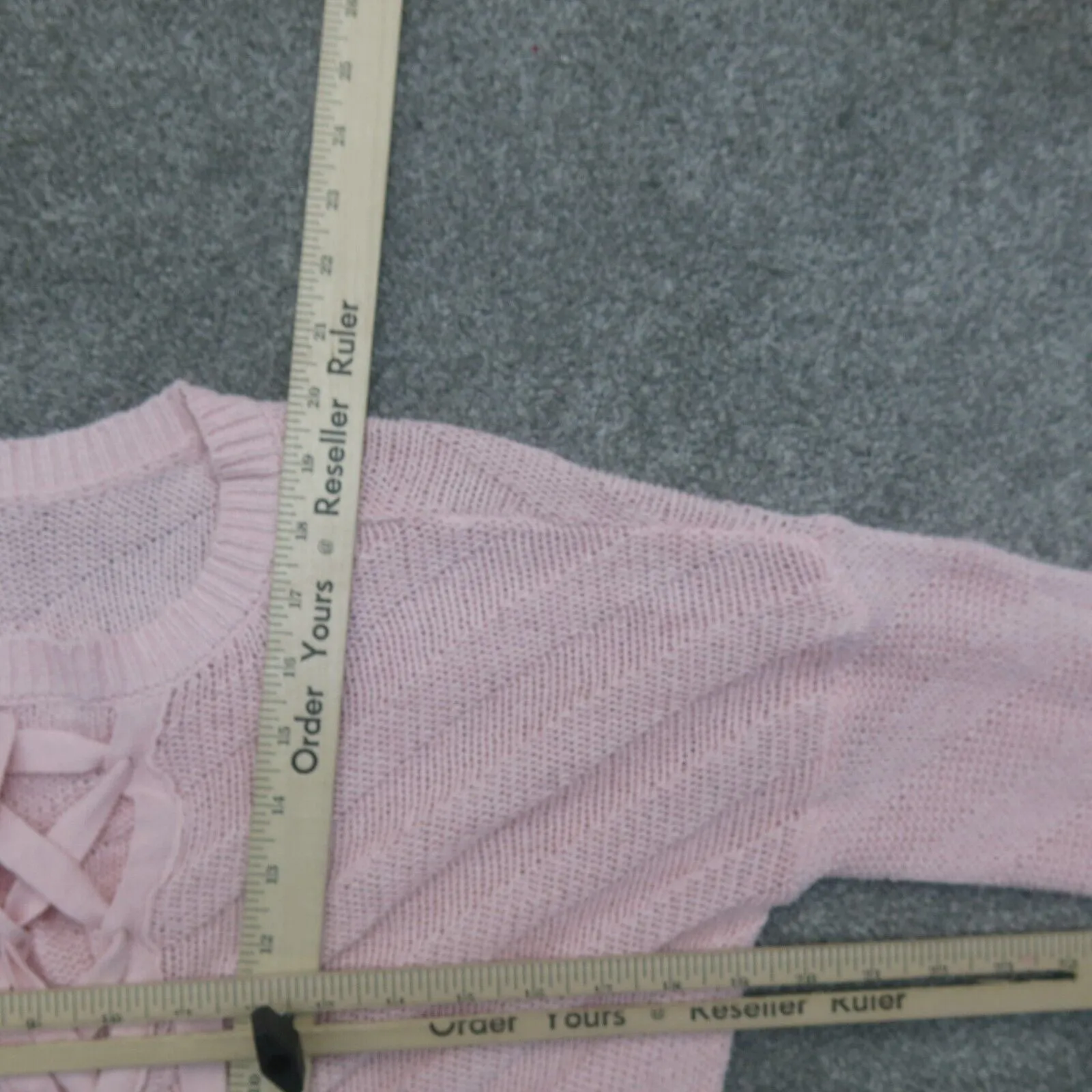 Abercrombie & Fitch Womens Pullover Sweater Long Sleeves Crossover Pink SZ XS