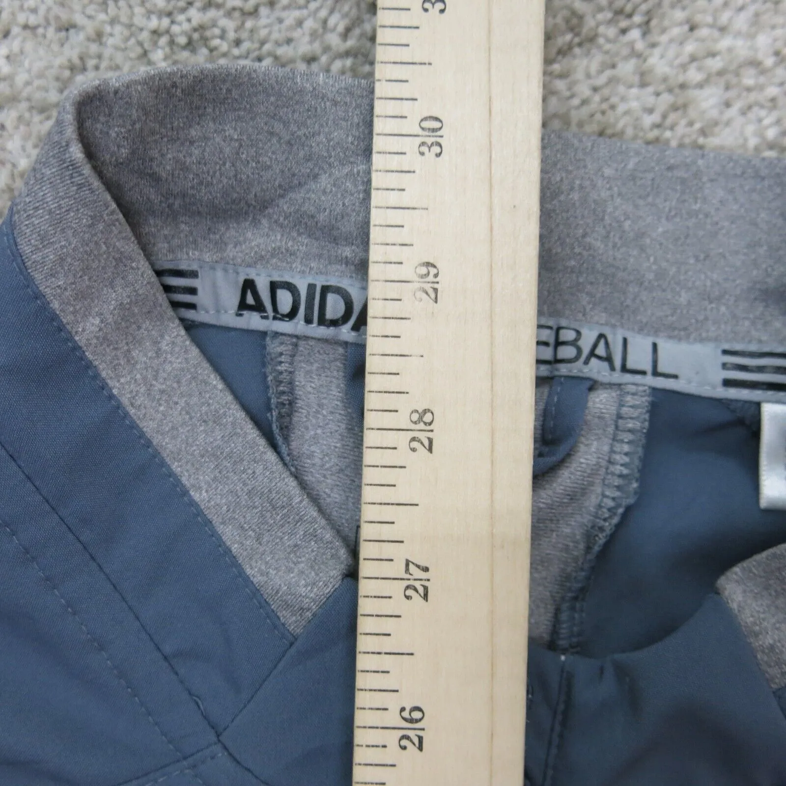 Adidas Baseball Mens 1/4 Zip Pullover Sweatshirt Long Sleeve Blue Size Small