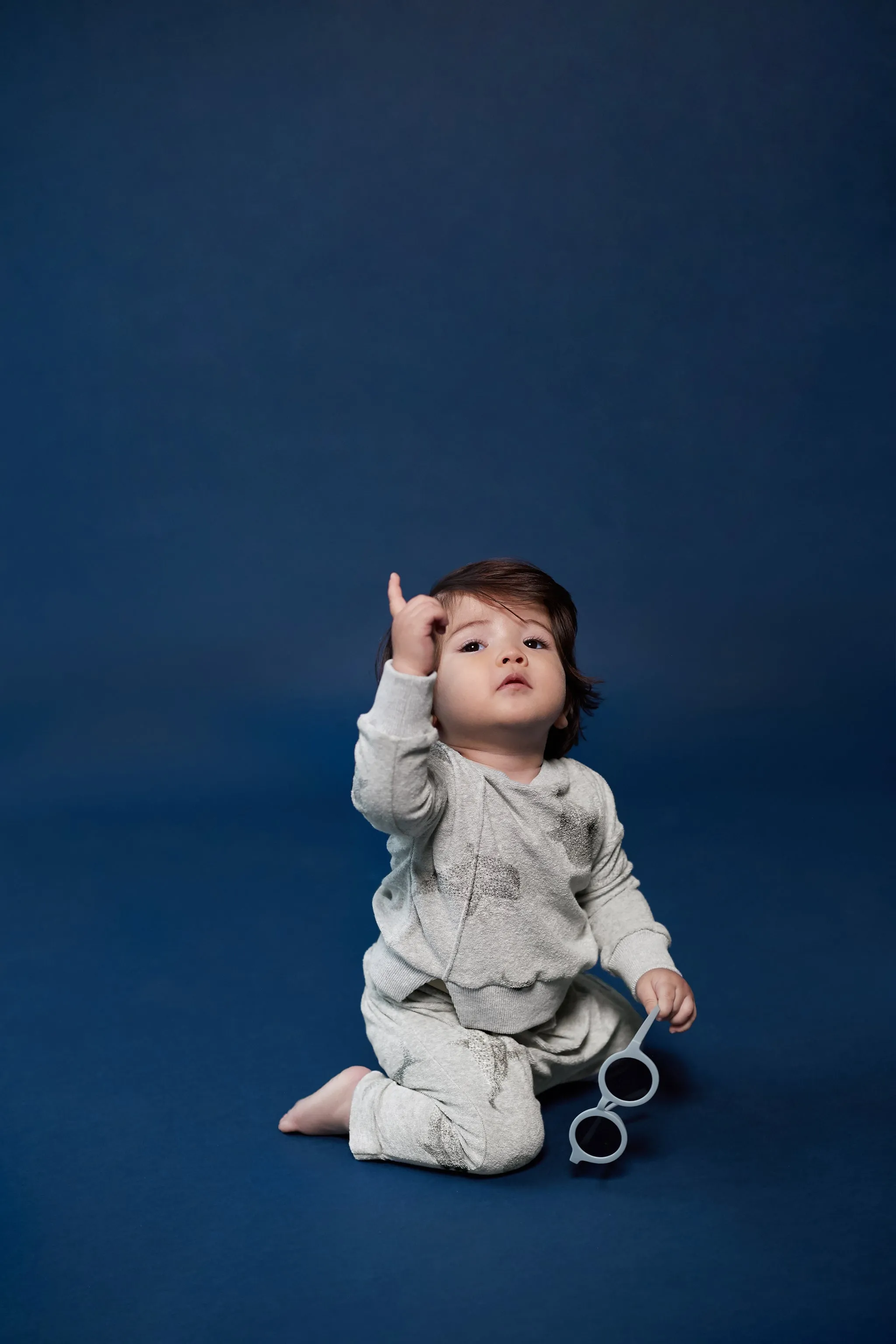 Baby Joggers with Front Pleat | Heather Grey