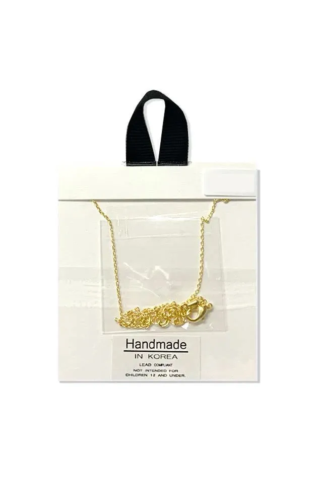 BJNA460GD Gold "Happy" Happy Script Pendant Necklace