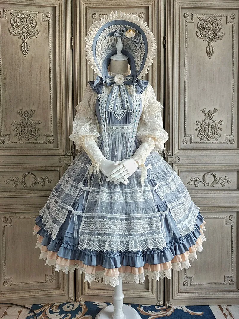 Blooming Camellias ~ Elegant Lolita JSK Dress Midi Party Dress by Alice Girl ~ Pre-order
