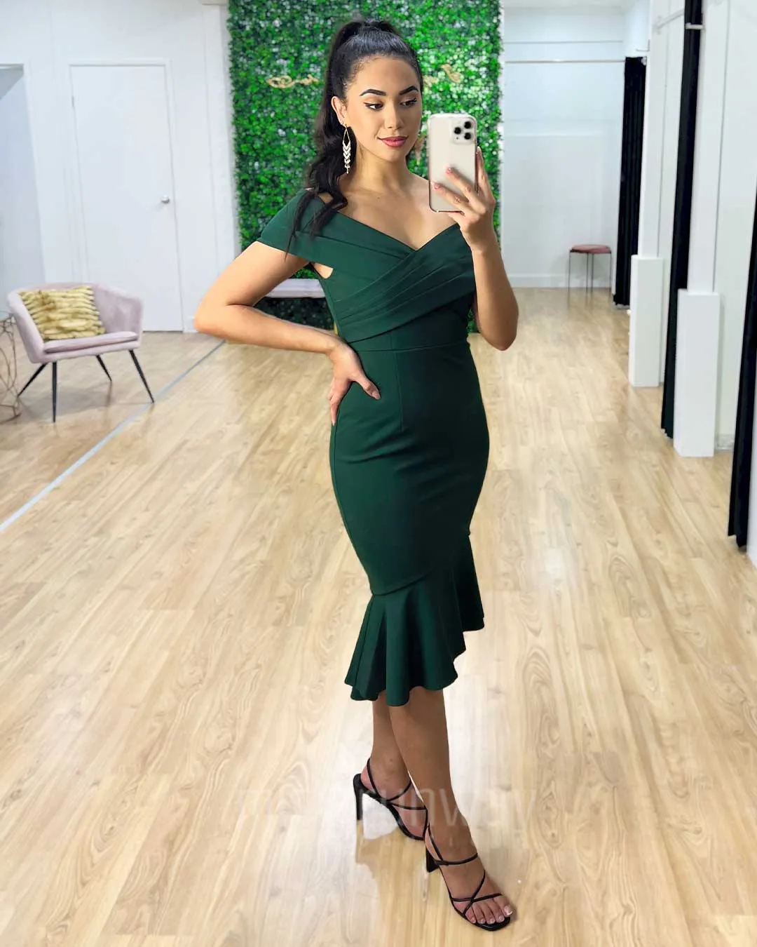 Brienne Midi Dress - Green