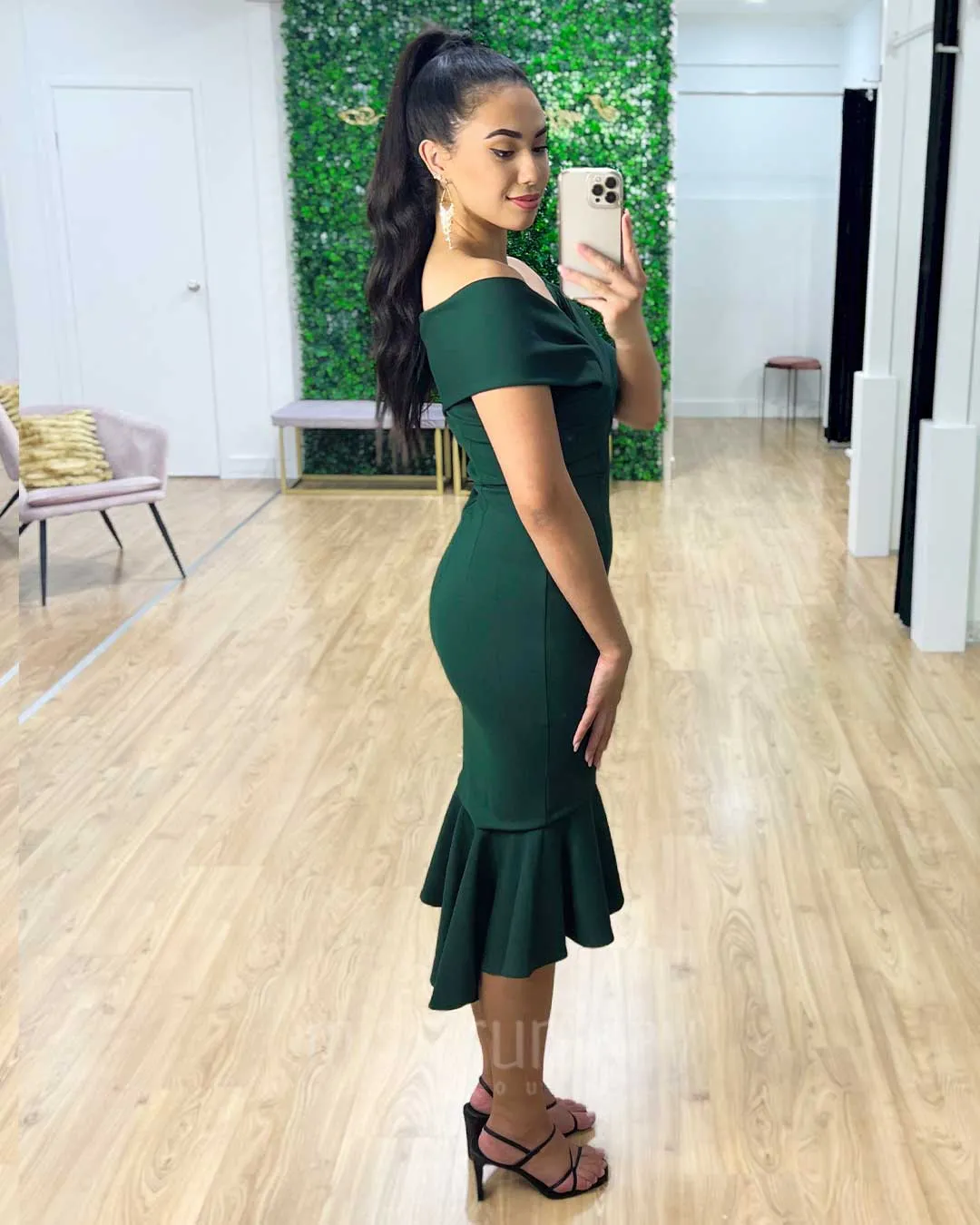 Brienne Midi Dress - Green