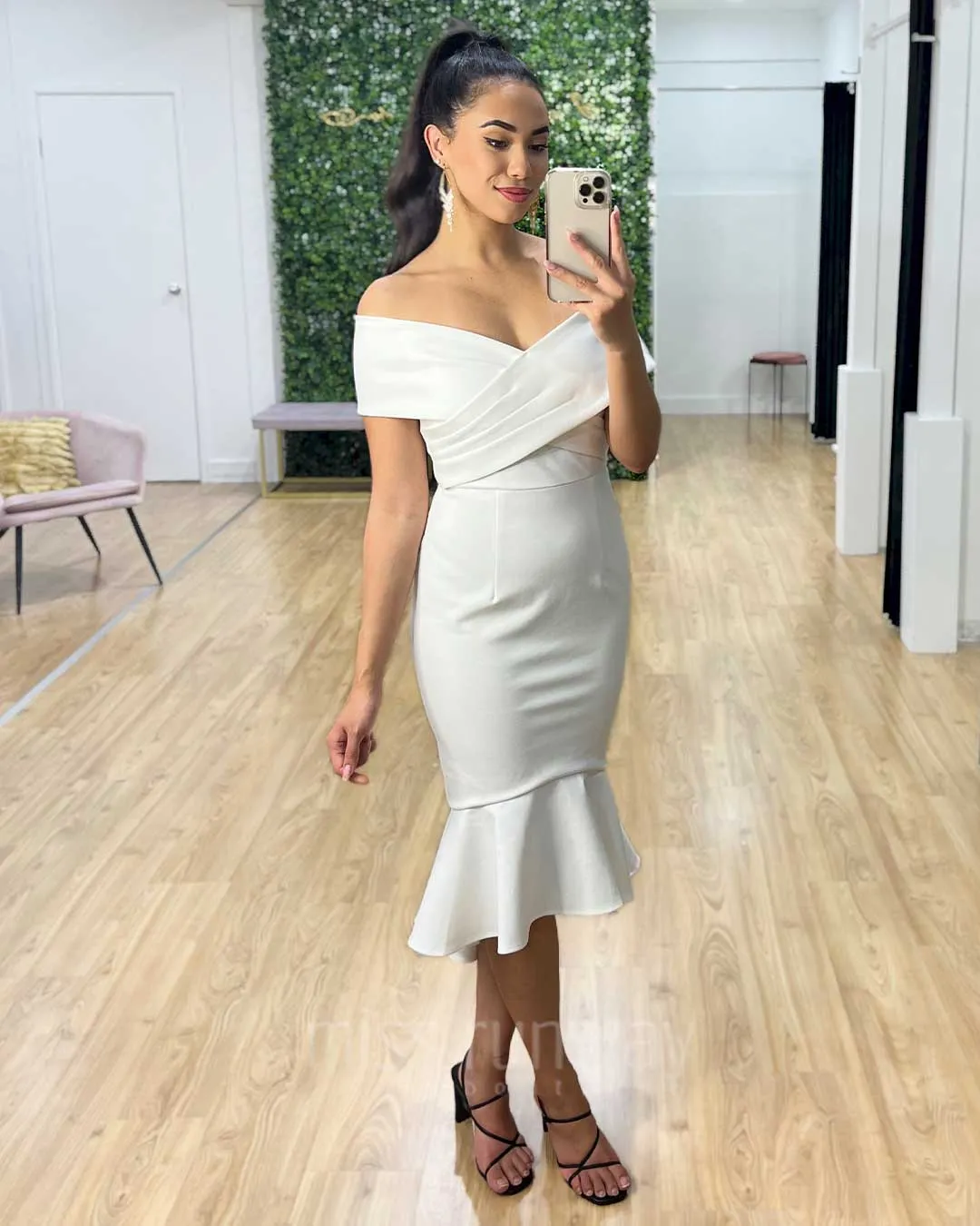 Brienne Midi Dress - White