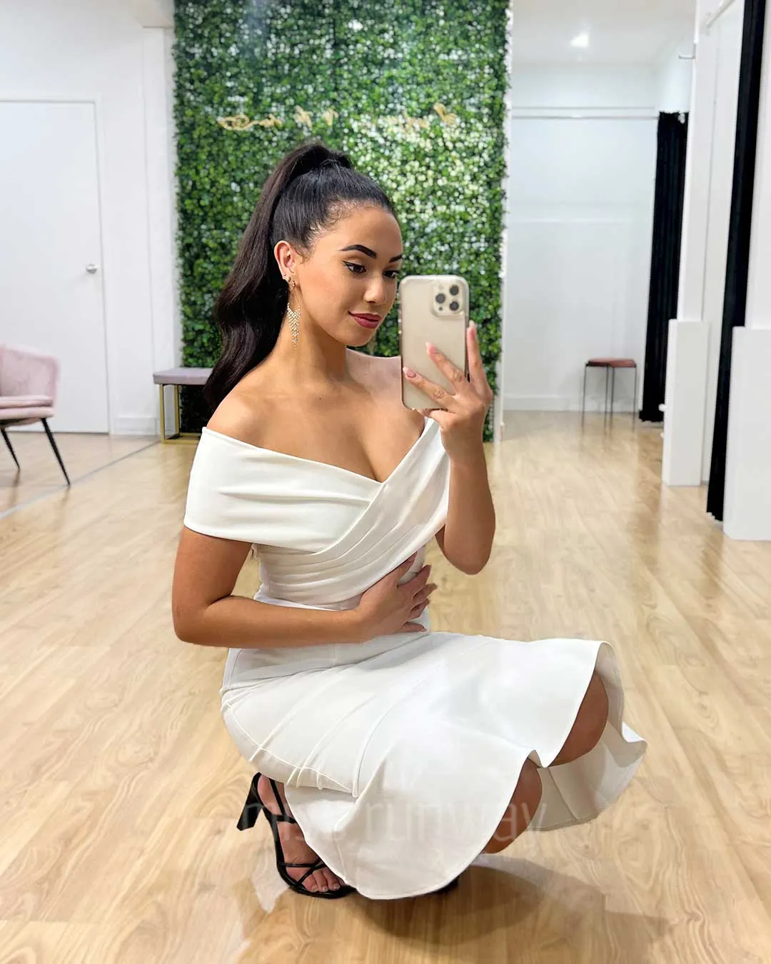 Brienne Midi Dress - White