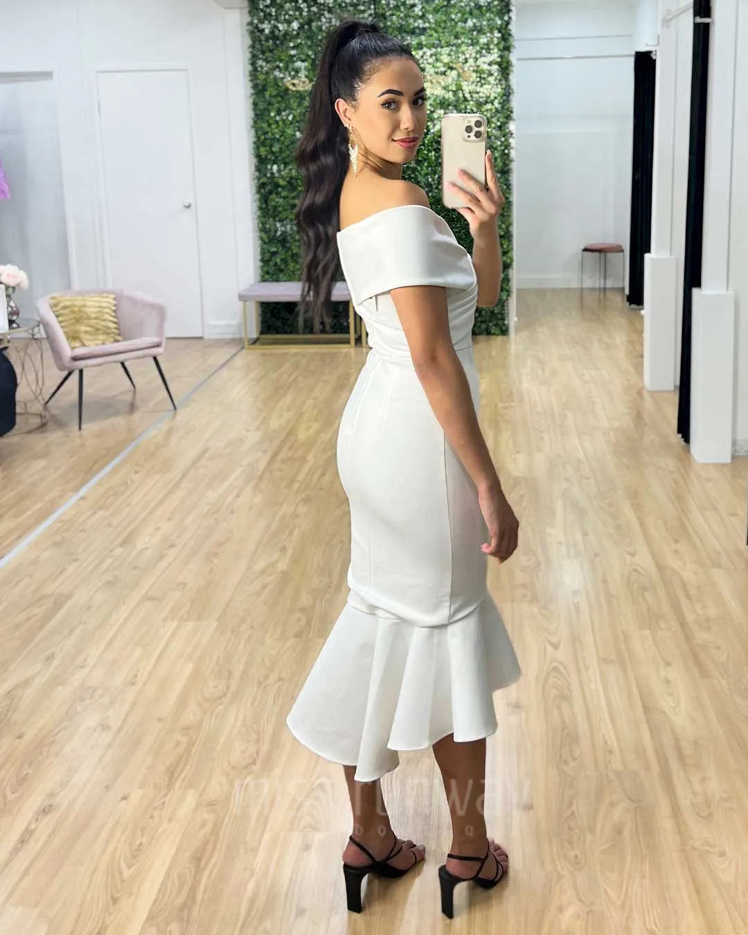 Brienne Midi Dress - White