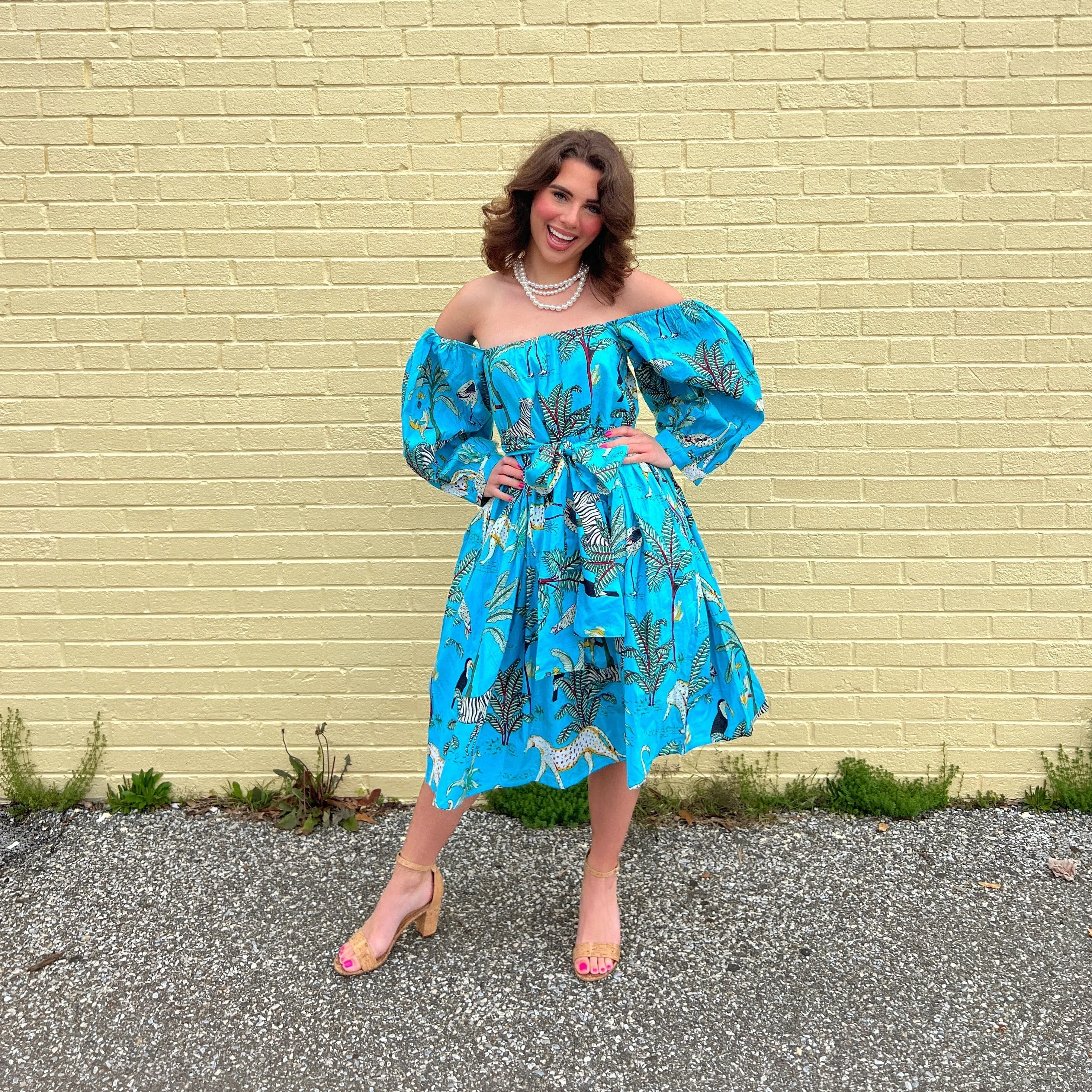 Cayman Island is Calling Blue Midi Dress