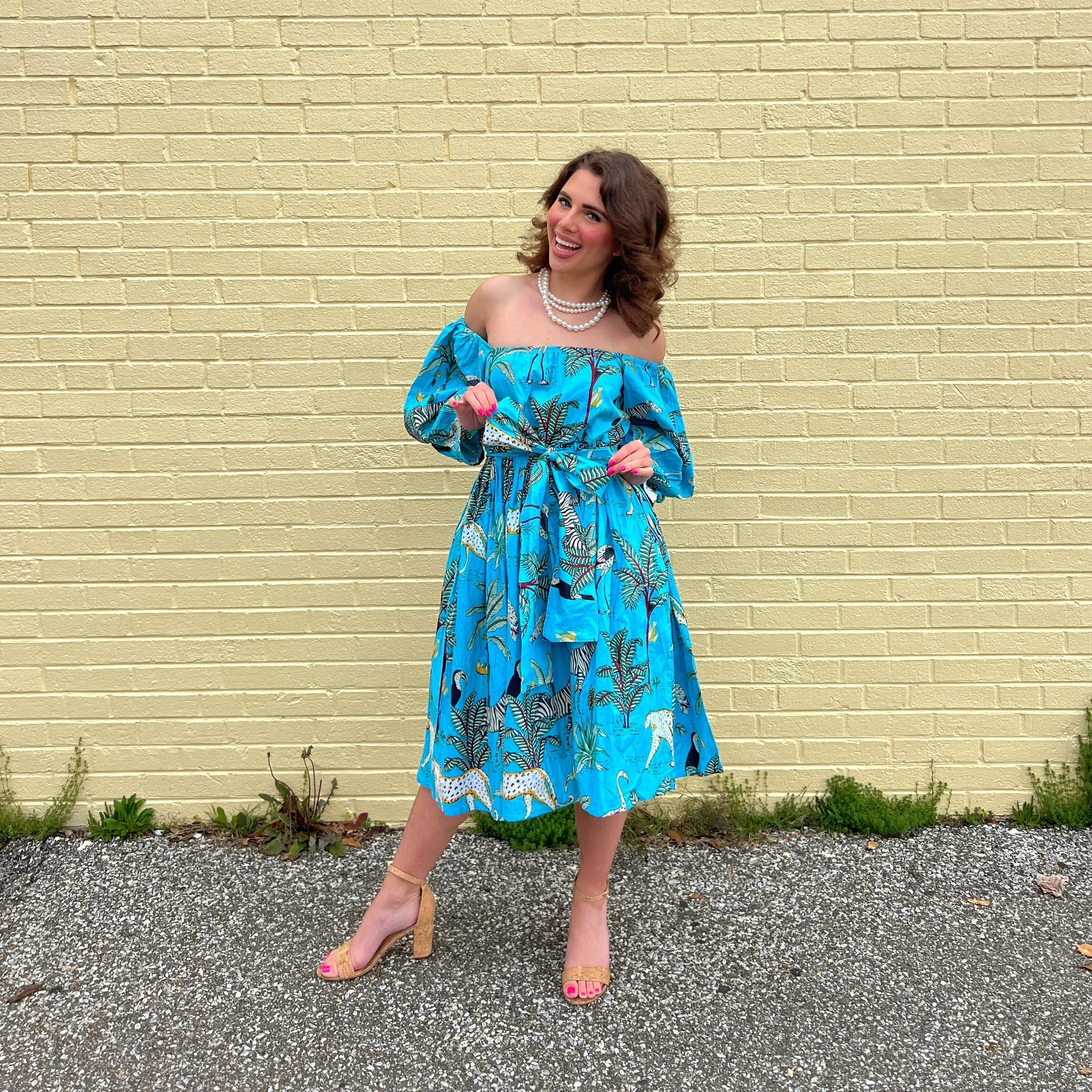 Cayman Island is Calling Blue Midi Dress