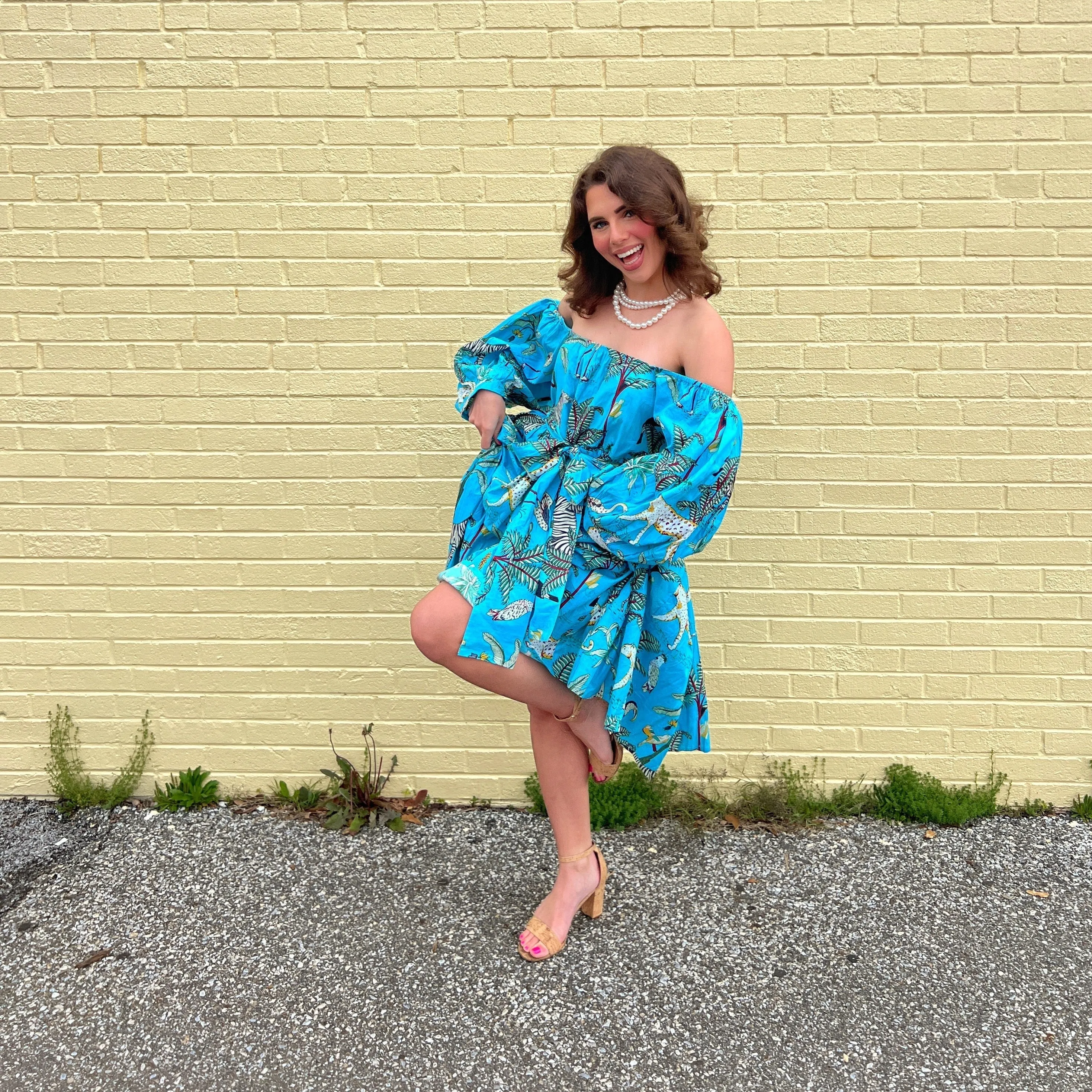 Cayman Island is Calling Blue Midi Dress