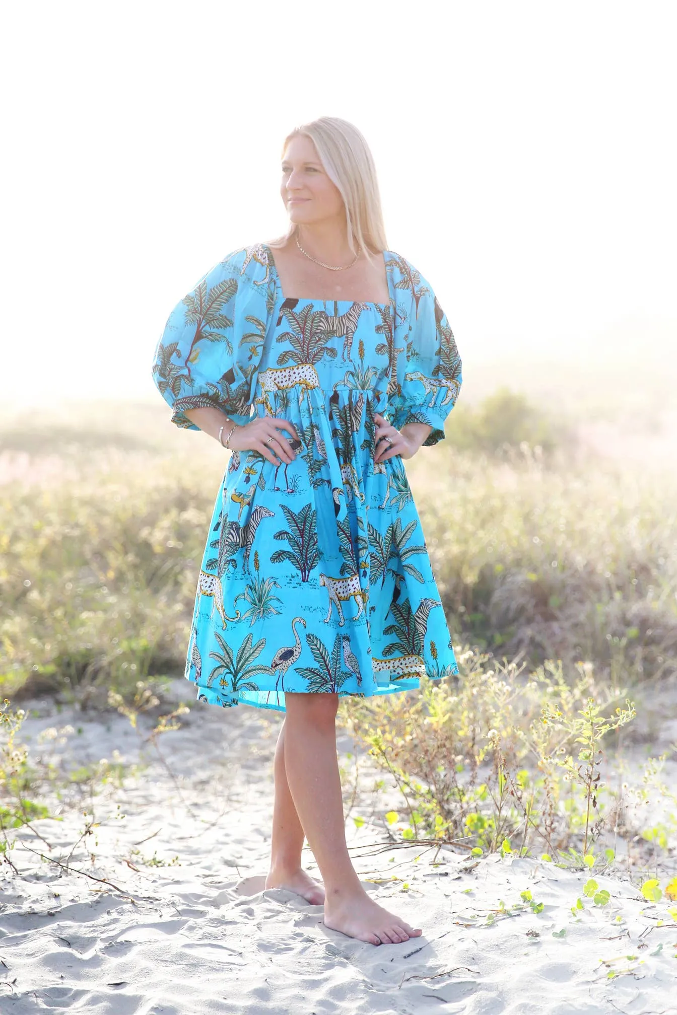 Cayman Island is Calling Blue Midi Dress