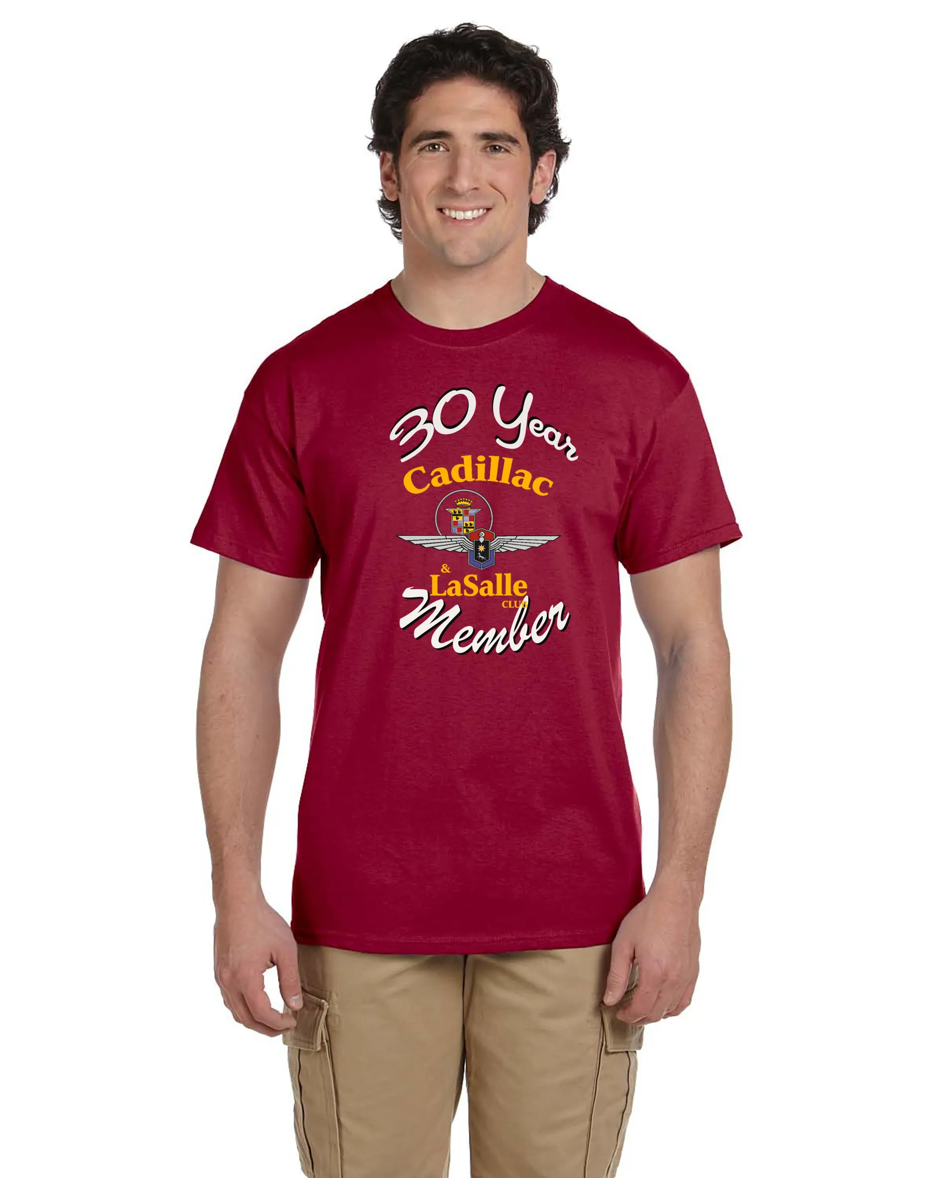 CLC Cadillac LaSalle CLUB MEMBER 30 YEAR ANNIVERSARY T-SHIRT (alternate design)