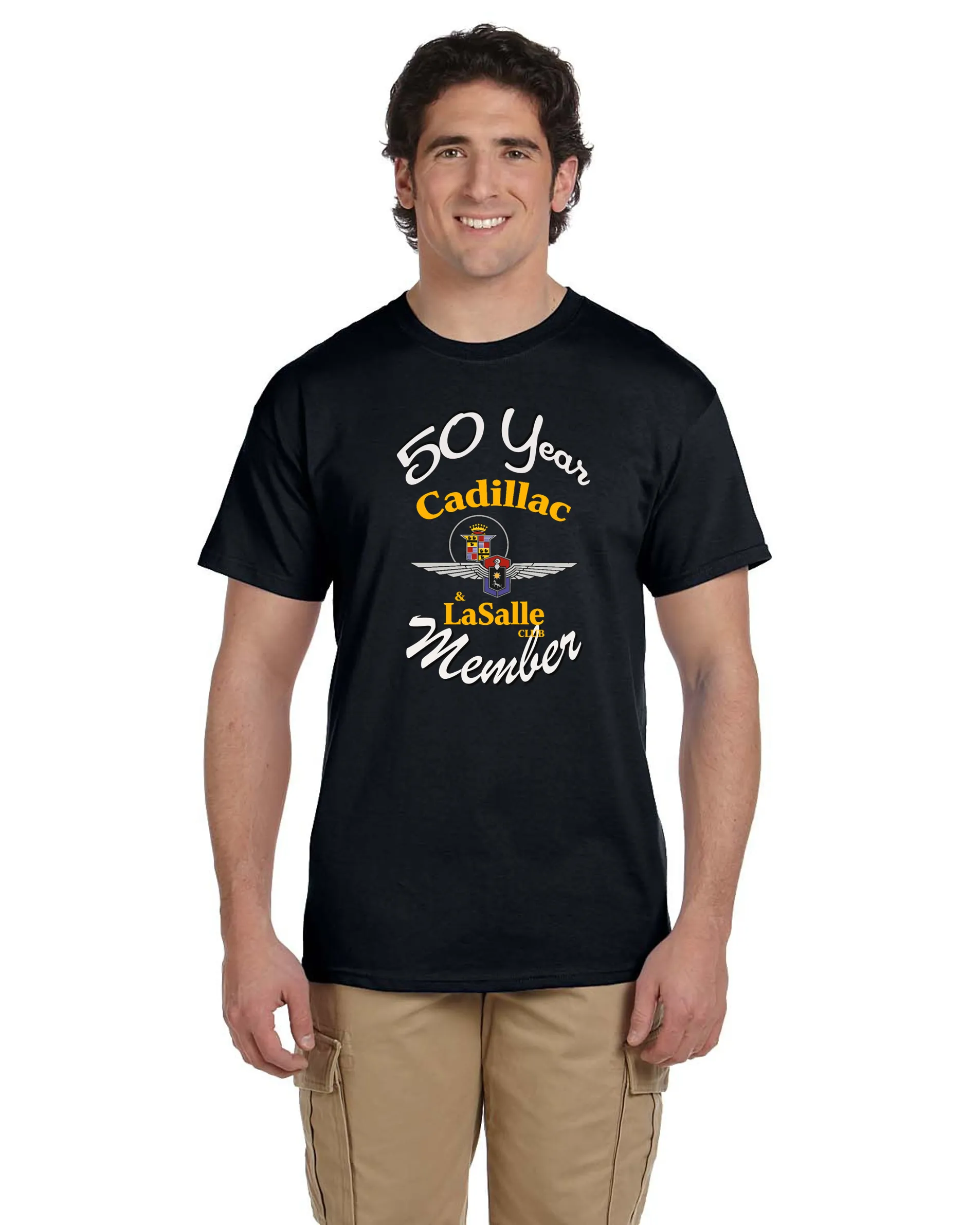 CLC Cadillac LaSalle CLUB MEMBER 50 YEAR ANNIVERSARY T-SHIRT (alternate design)