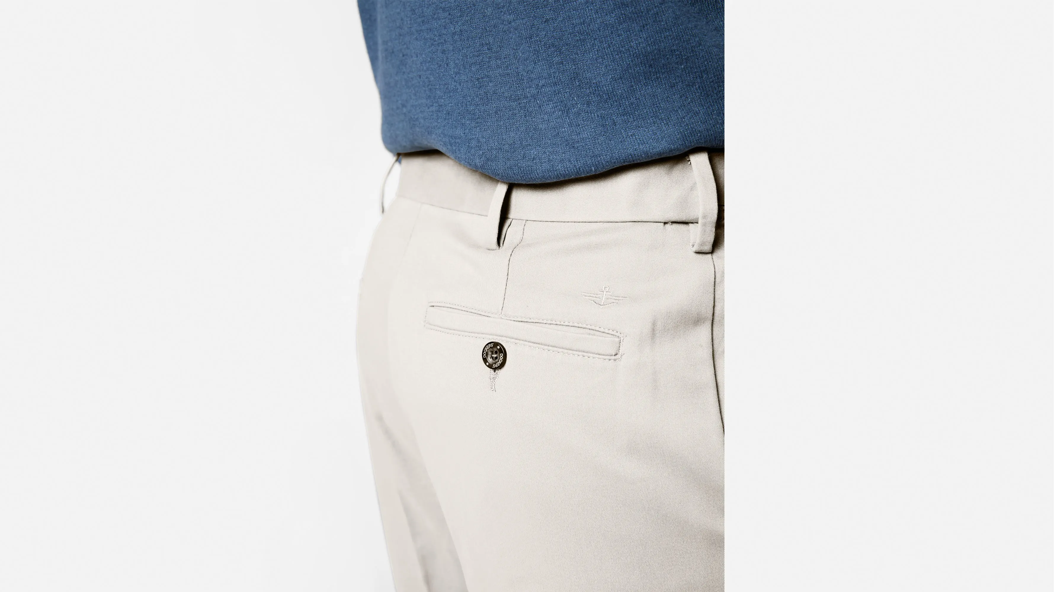 Comfort Khakis, Pleated, Relaxed Fit