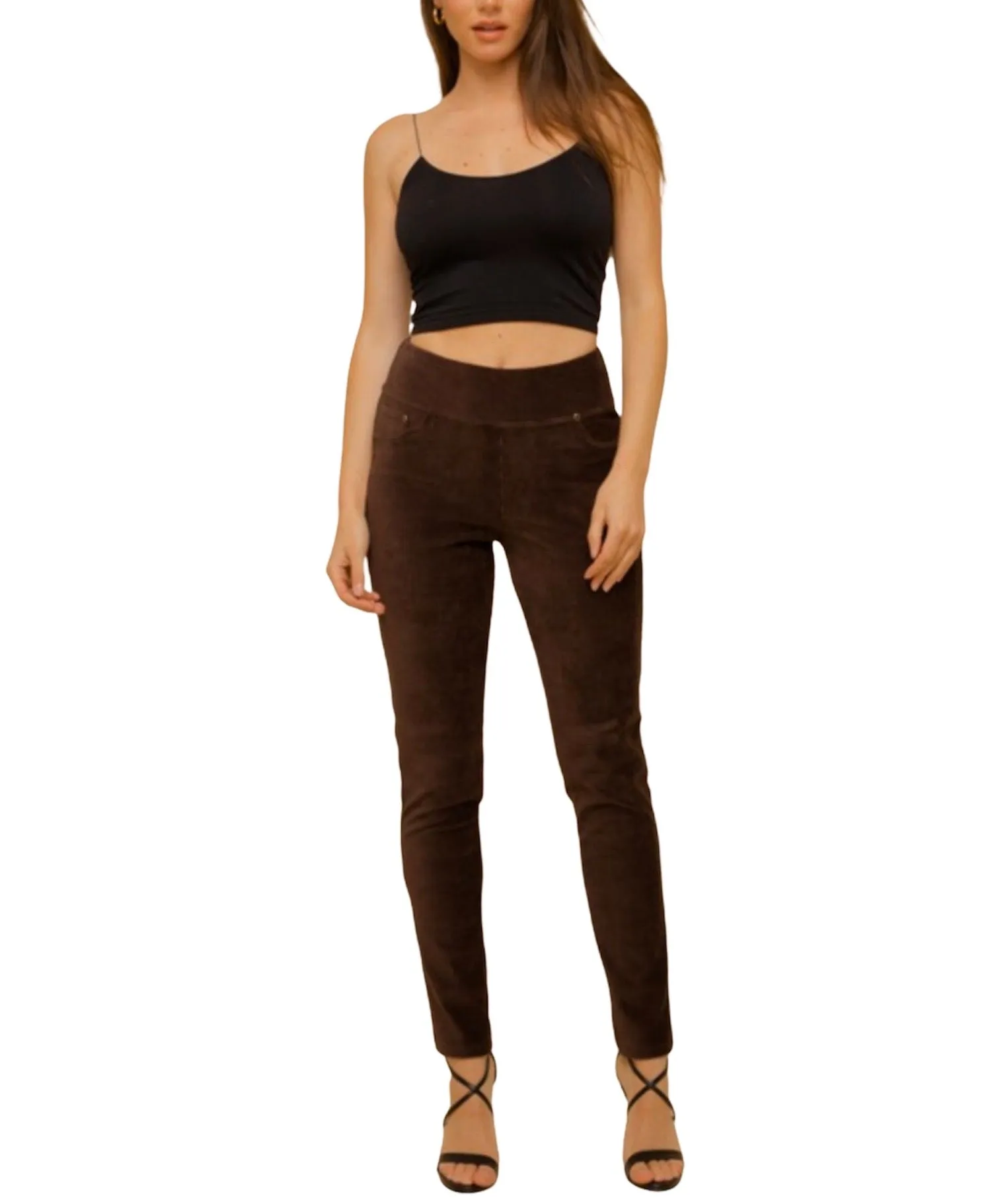 Comfy Corduroy Knit Leggings - Olive