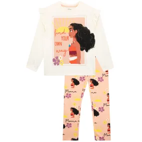 Disney Moana Long Sleeve Top And Leggings Outfit Set
