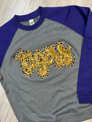 DOUBLE STACKED Cursive Raglan Style Spirit Pullover - 2023