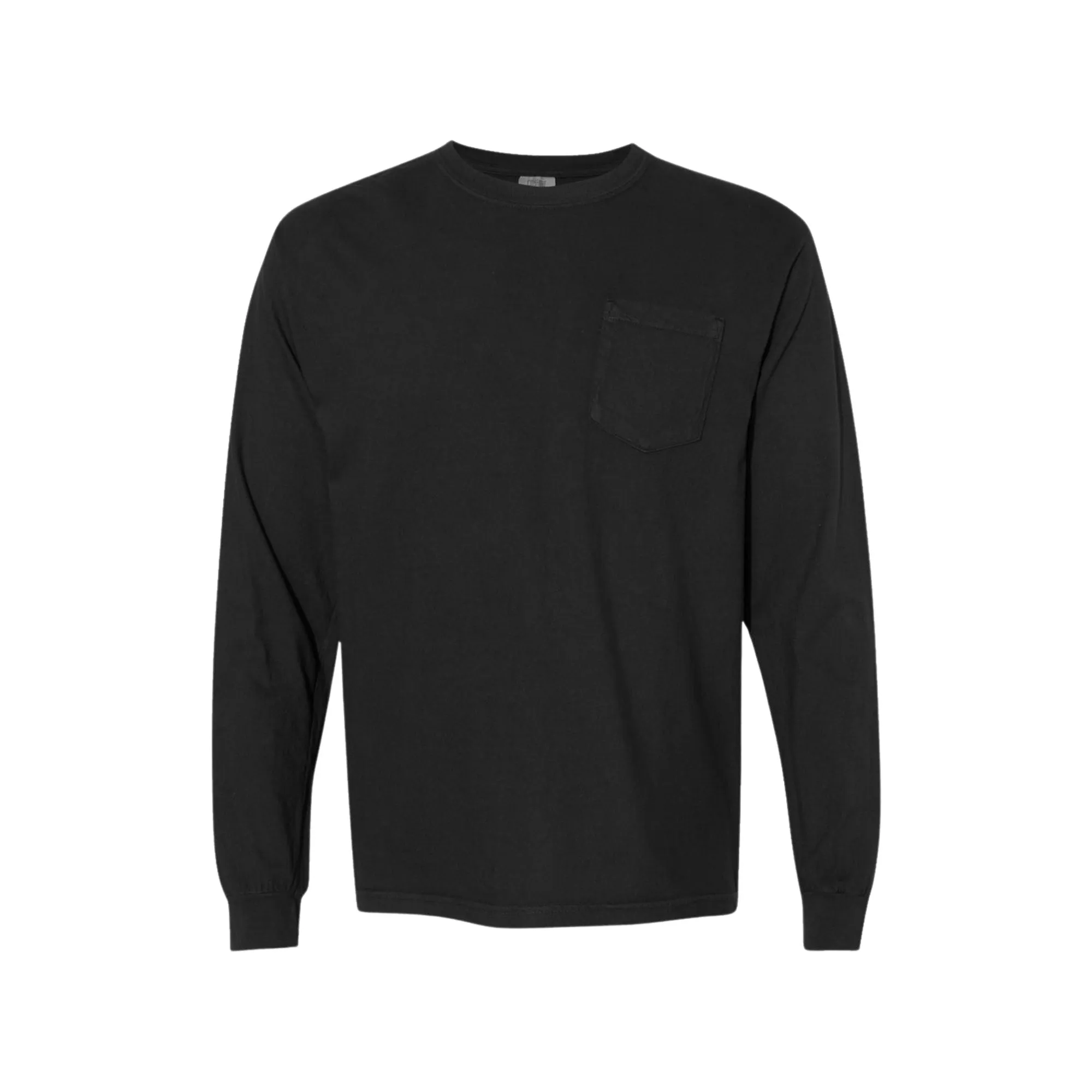 Embroidered Jack-O-Lantern Halloween Comfort Colors Long Sleeve Pocket Tee