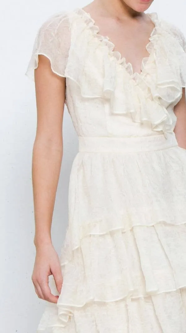 Flying Tomato Woven Ruffled Dress