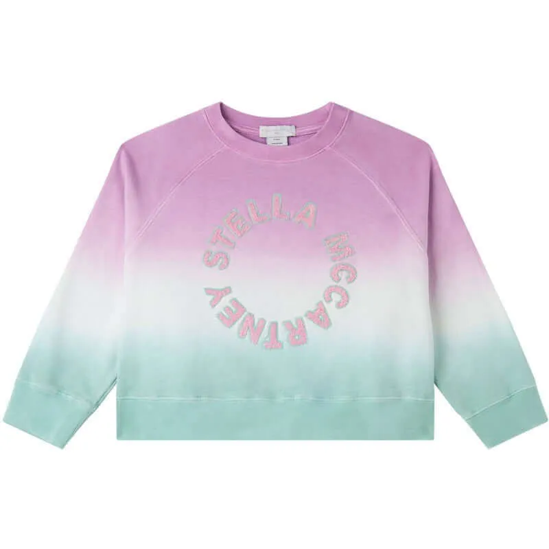 Girls Pink Ombre Sweatshirt