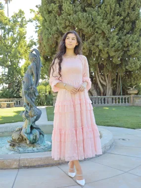 Glittering Garden Dress - Soft Pink