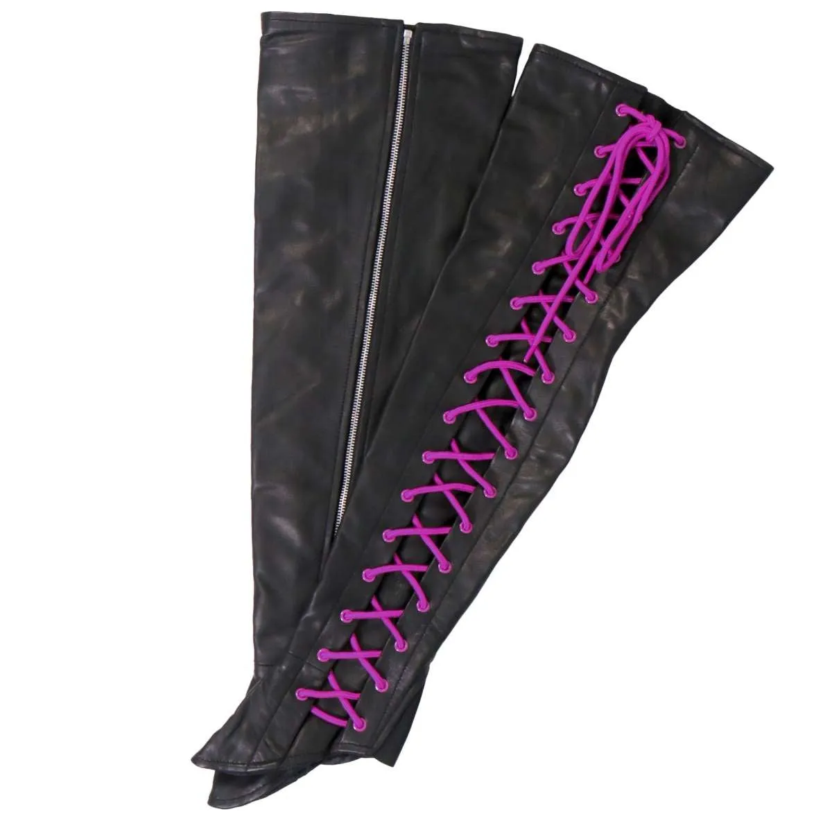 Hot Leathers LCU1004 Ladies Black Lambskin Leather Leggings with