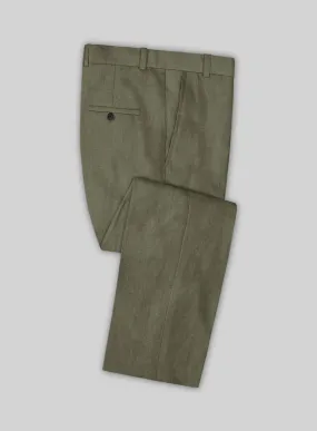 Italian French Green Linen Pants