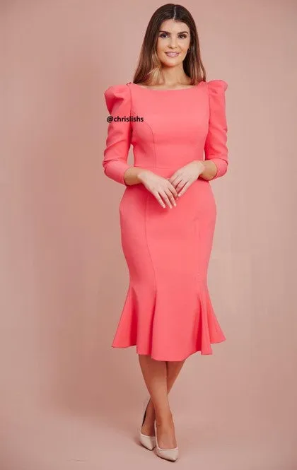 Joana dress in solid green