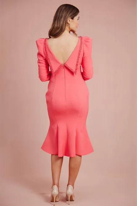 Joana dress in solid green