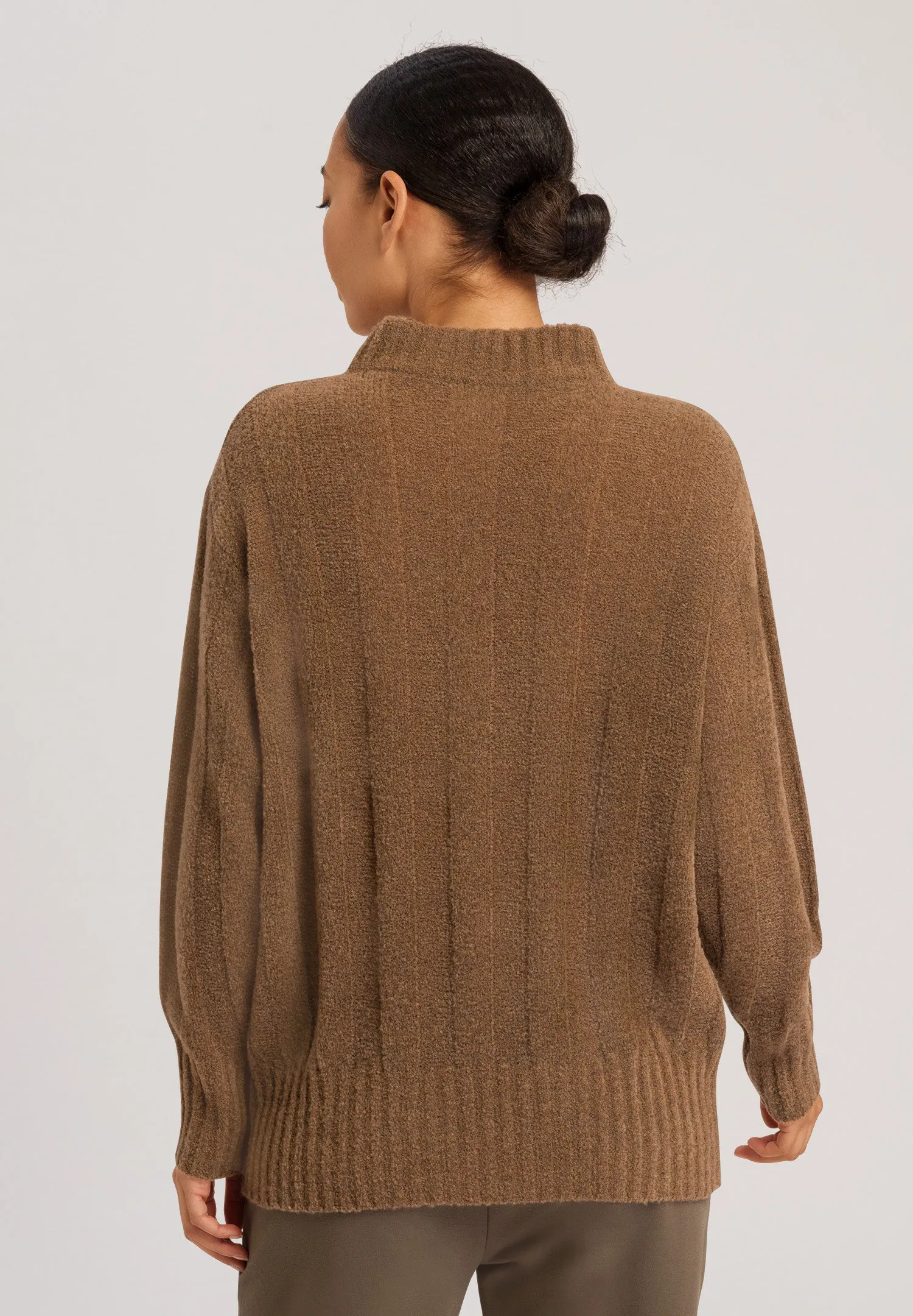 Knits Mockneck Wool Blend Pullover | Cinnamon 78781-1262