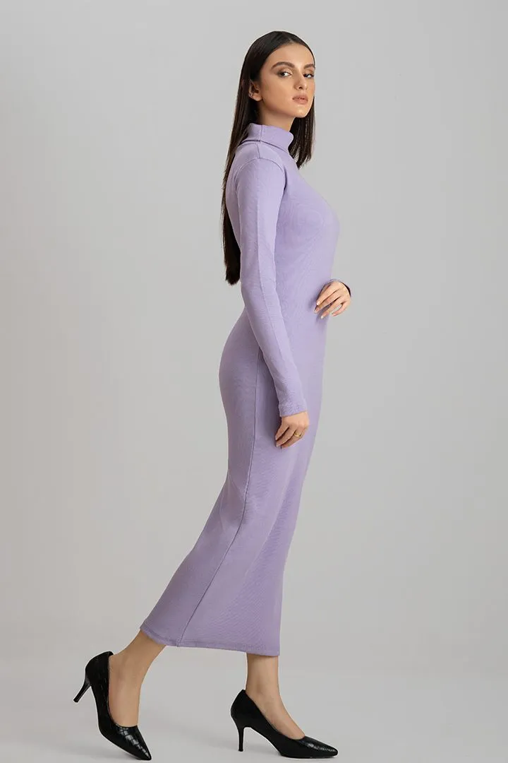 Lavender highneck Bodycon dress