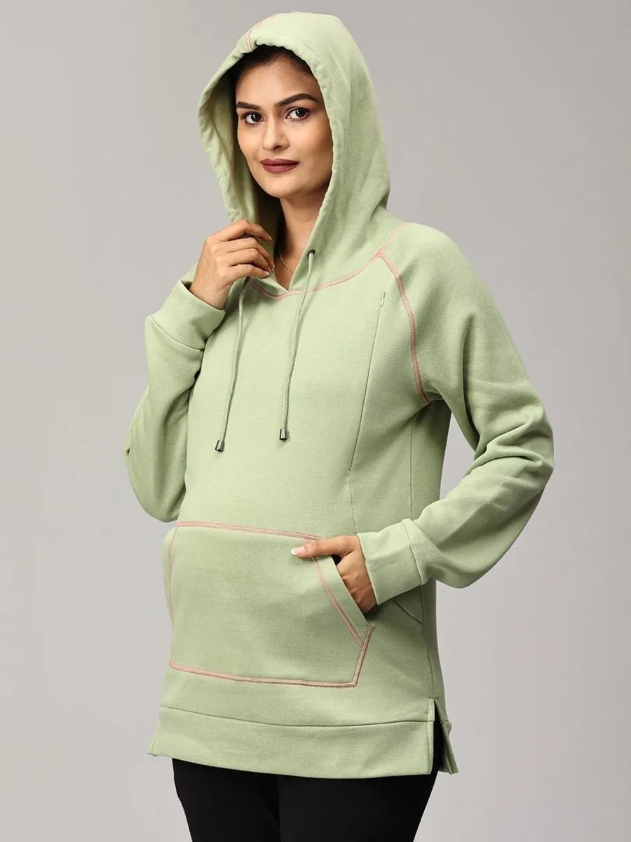 Leaf Me Be Maternity and Nursing Hoodie Sweatshirt