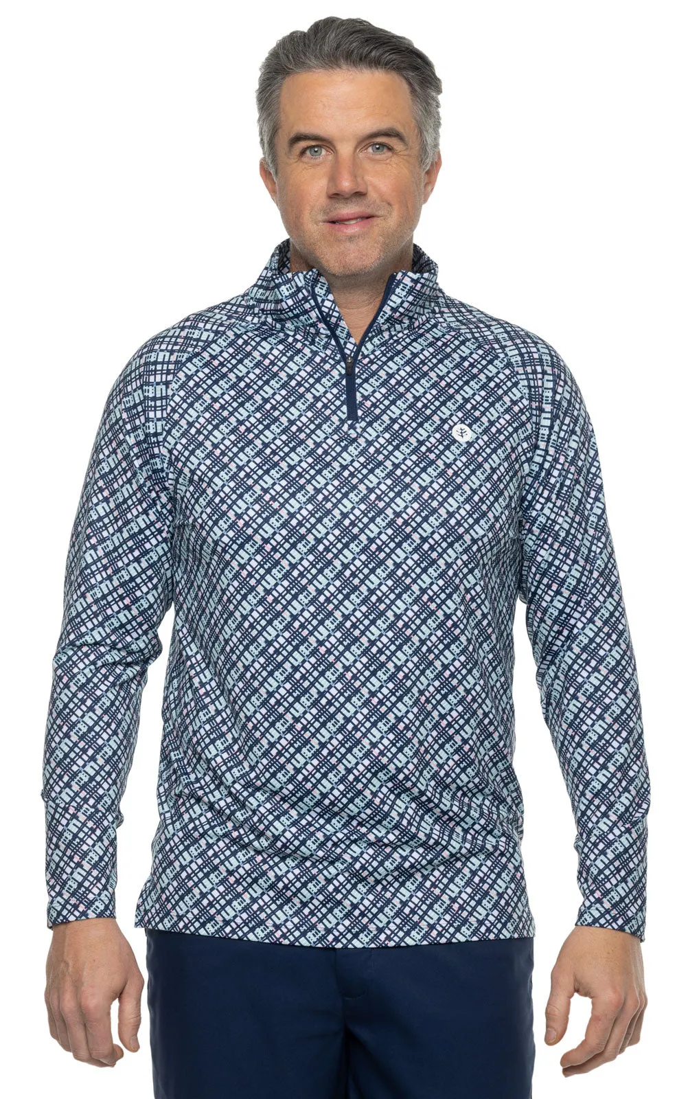 Men's Fairway Golf Pullover  |  Navy Gulf Stream Stripe