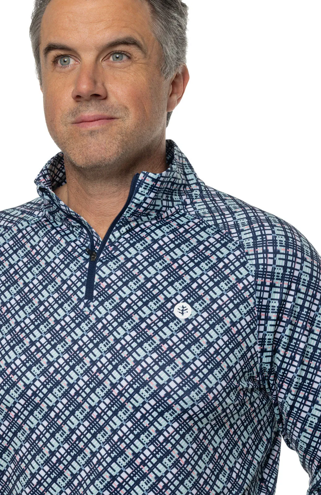 Men's Fairway Golf Pullover  |  Navy Gulf Stream Stripe