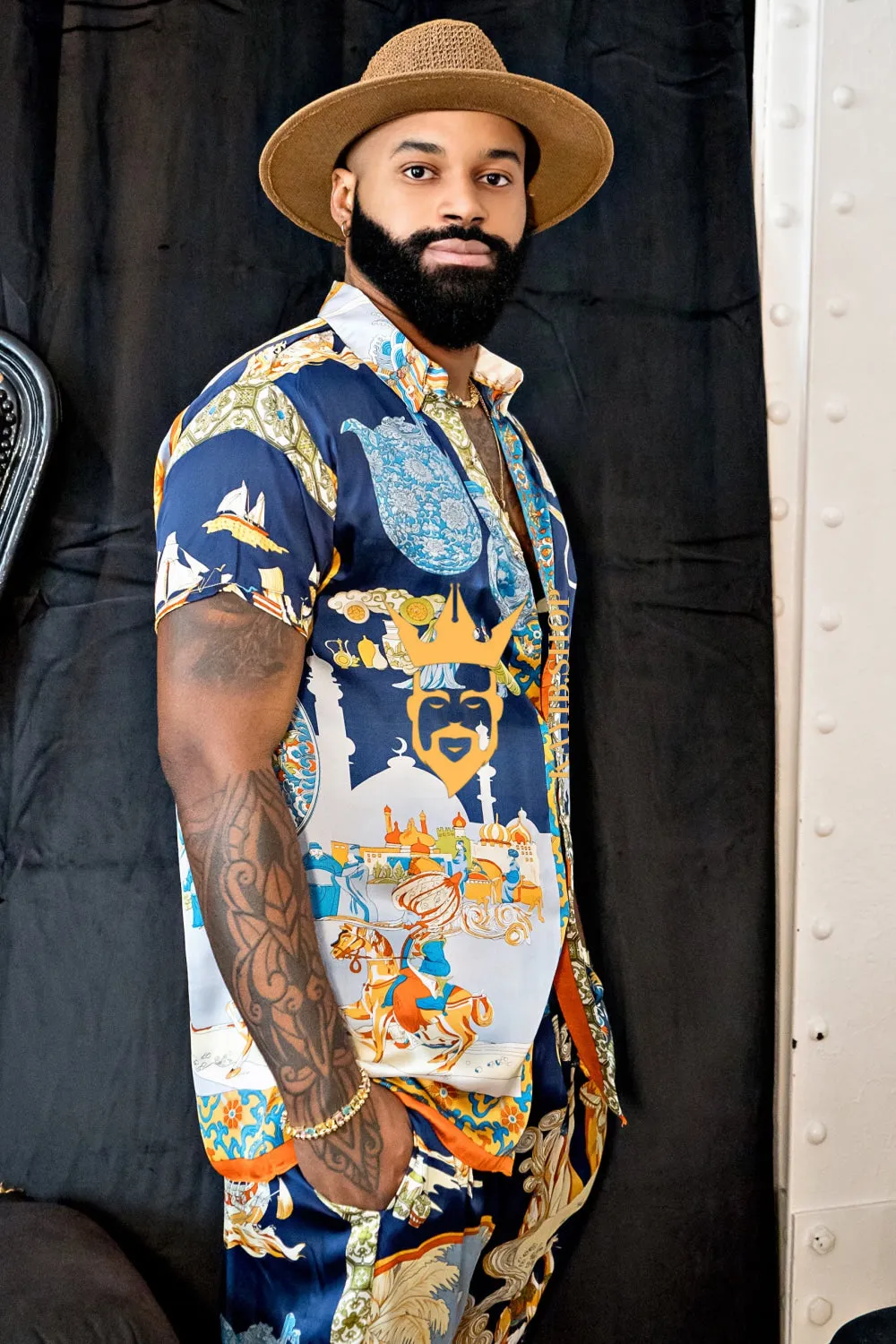 Men's Luxury Silk Rave Wear Set