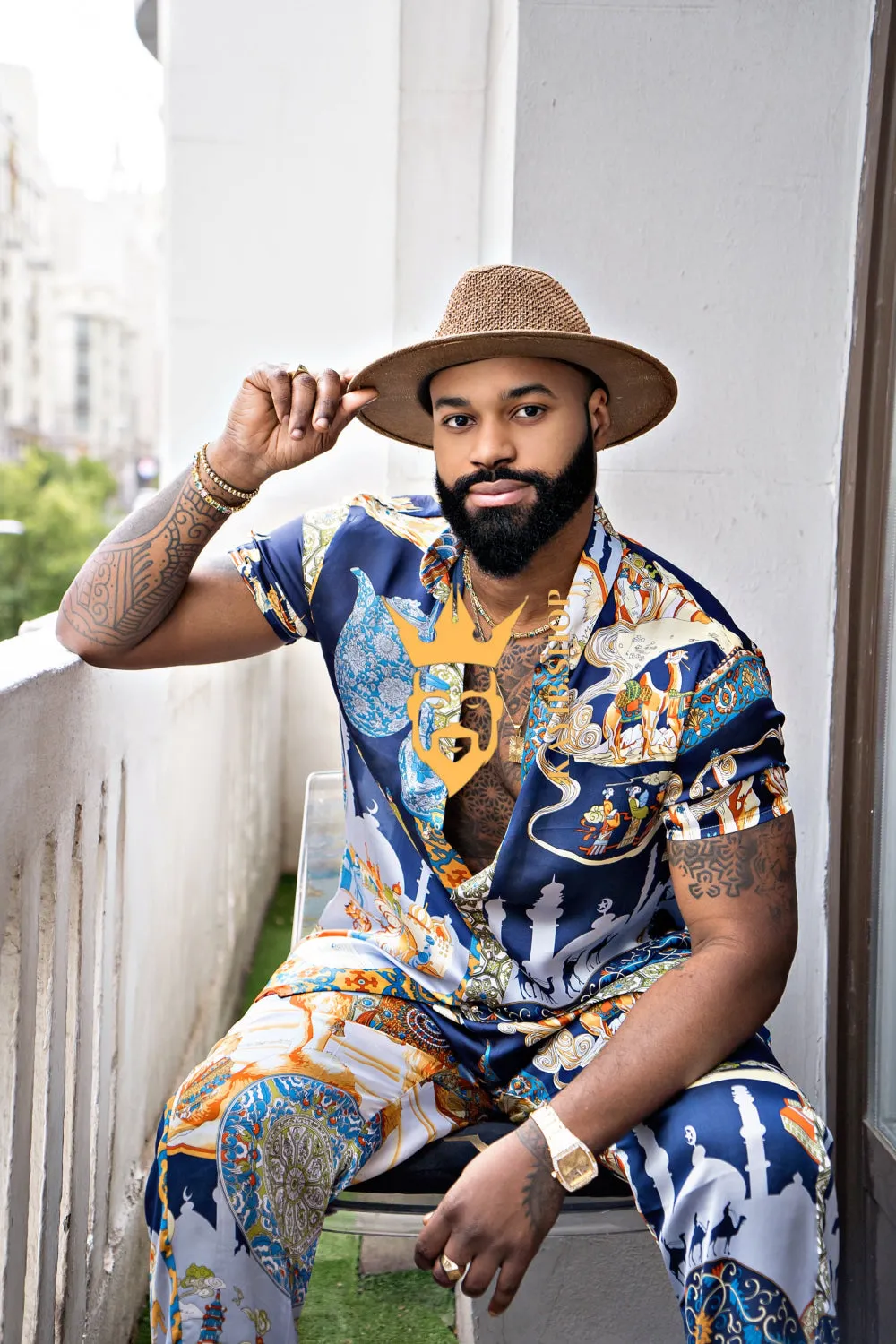 Men's Luxury Silk Rave Wear Set