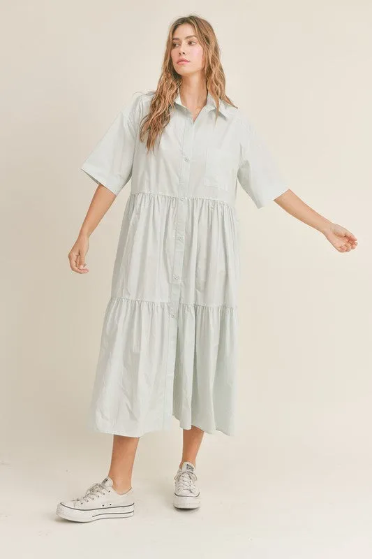 Mint Shirt Dress