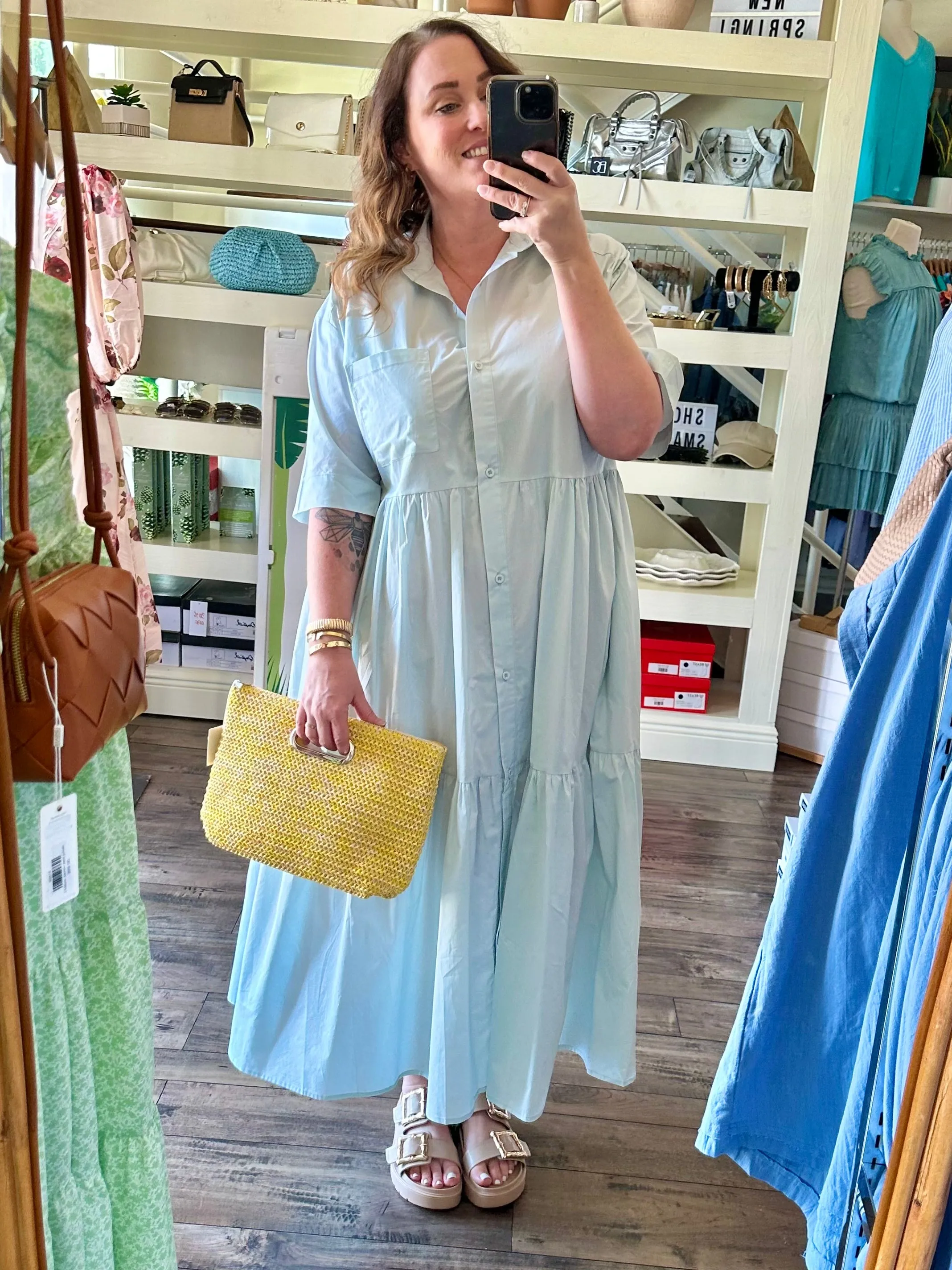 Mint Shirt Dress