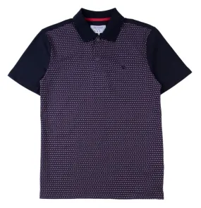 Mish Mash Noro Regular Fit Printed Jersey Polo Shirt - Navy