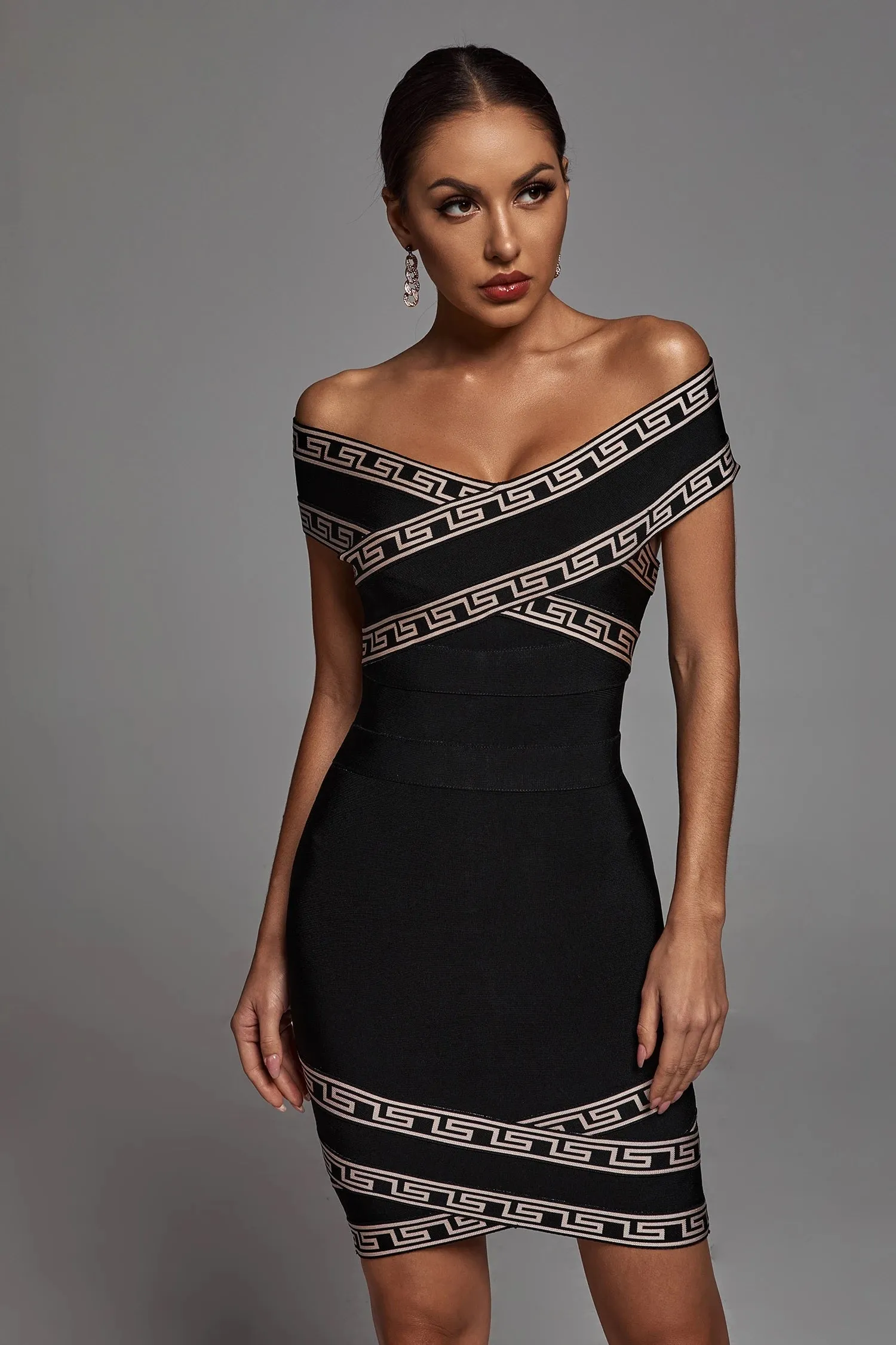 Naya Off The Shoulder Bandage Dress