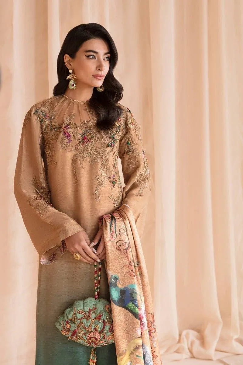 Nilofer Shahid - Turquoise blaze - Embroidered - 3 Piece